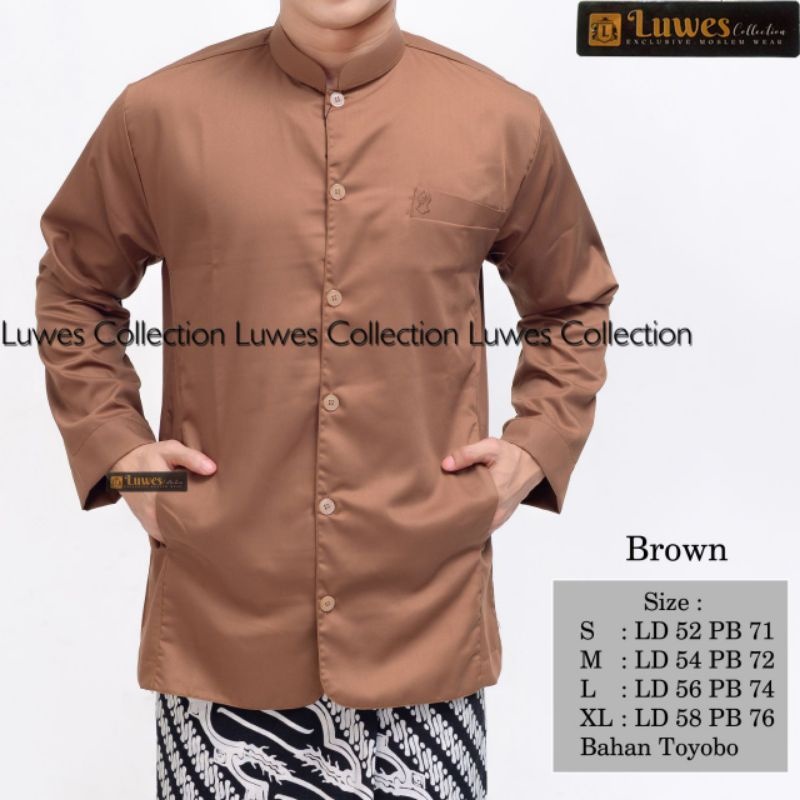 Baju Koko Dewasa Putih haibah muslim adem nyaman