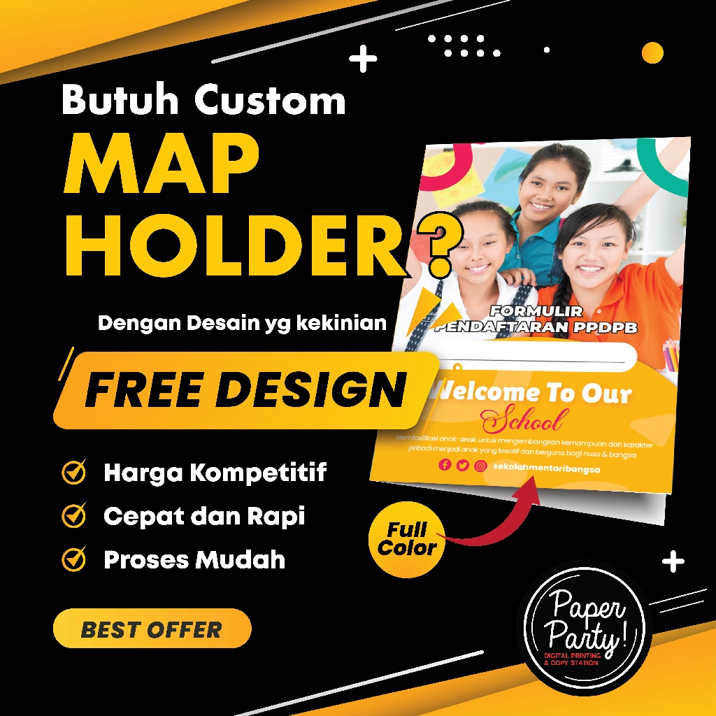 Jual Cetak Map Folder / Stop Map A4 Kertas Art Carton Map lipat File ...