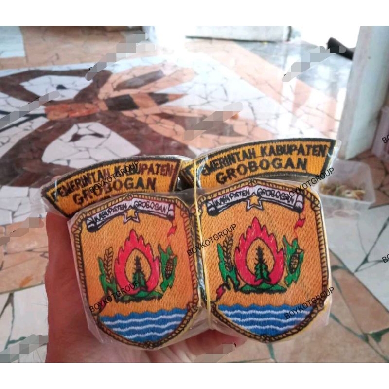 Jual Logo Pemerintah Kabupaten Grobogan 1set/2biji Full Bordir | Shopee ...