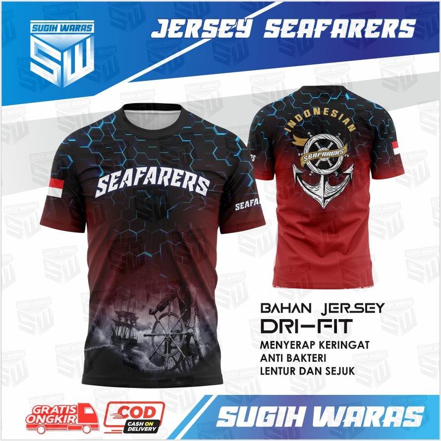 Jual JERSEY SEAFARER / KAOS DRI-FIT SEAFARER TANGAN PENDEK / JERSEY ...