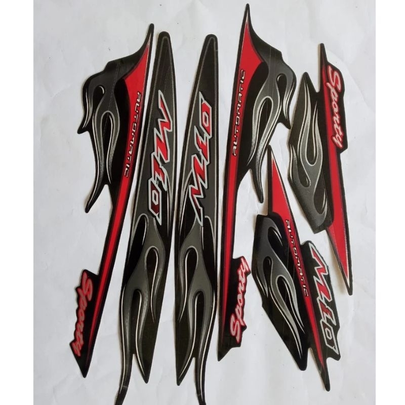 Jual STRIPING MIO SPORTY API HITAM ITEM | Shopee Indonesia