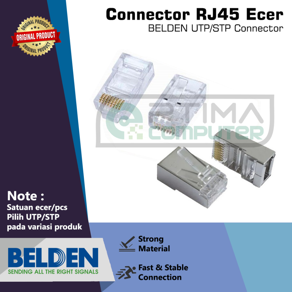 Jual Connector RJ45 Belden CAT 5e Retail/Eceran | Shopee Indonesia