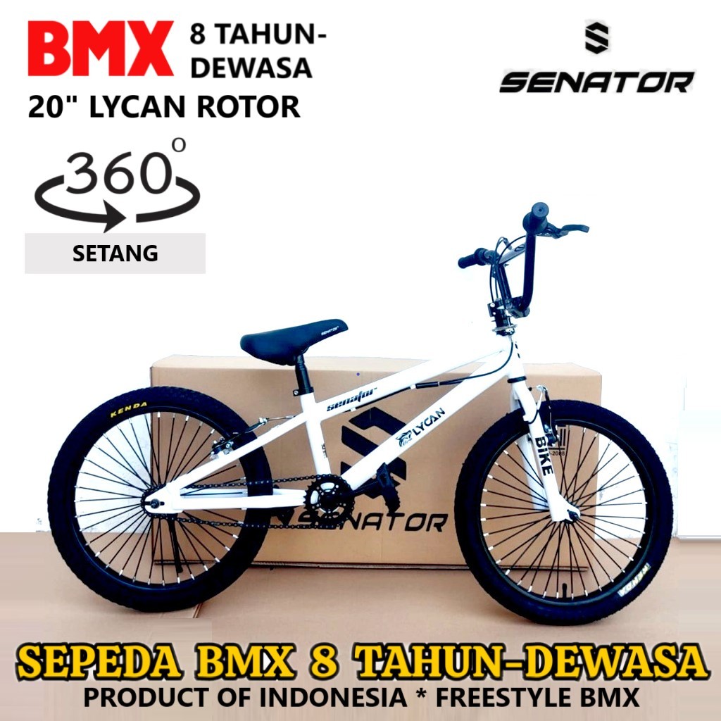 Jual Sepeda Freestyle BMX Senator Lycan Rotor 20 Inci Rangka Steel ...