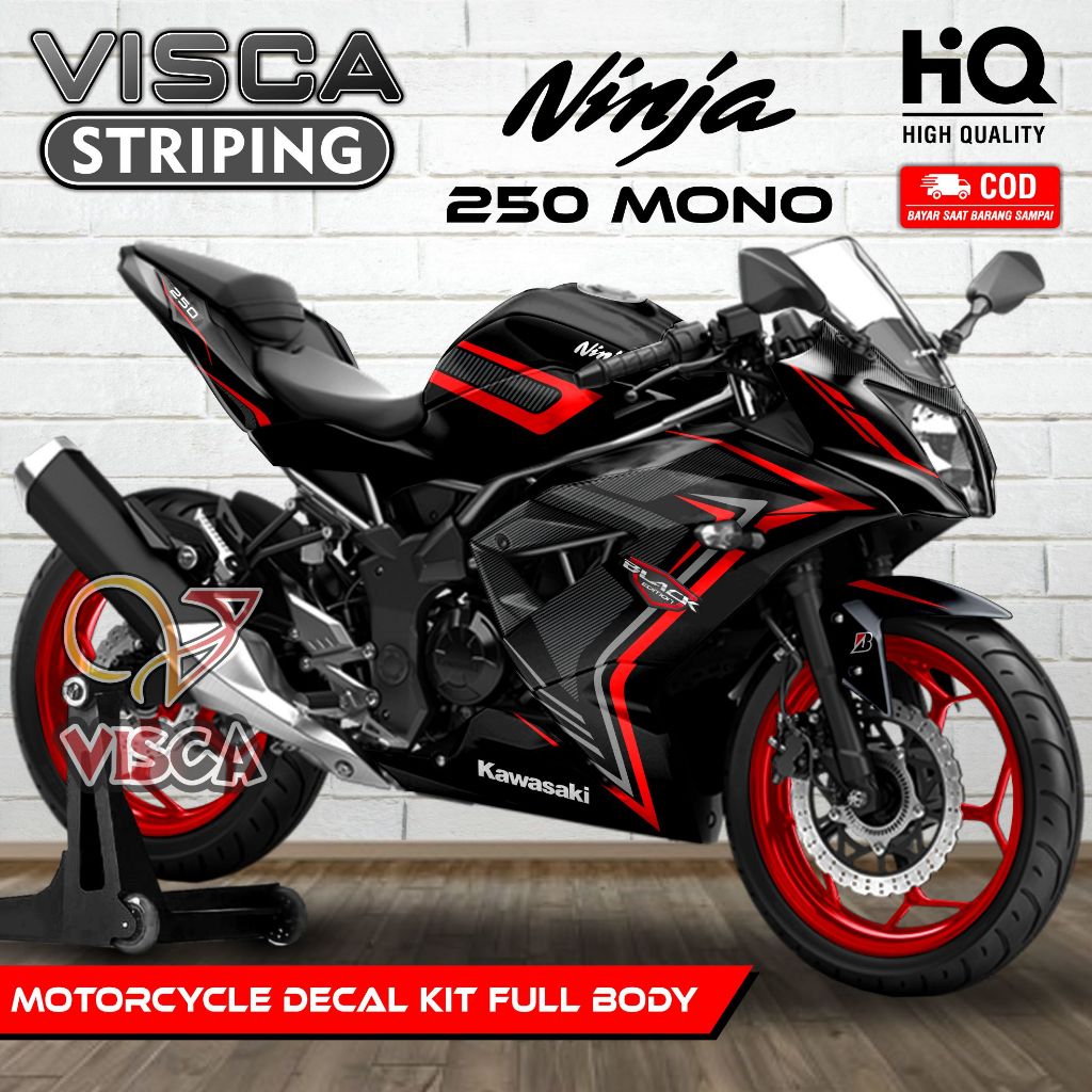 Jual Decal Ninja 250 Mono Full Body - Stiker Motor Ninja Mono 250RR ...