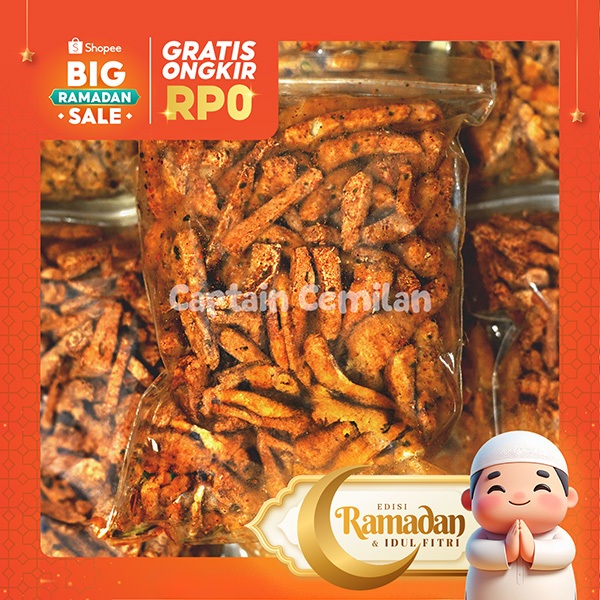 Jual Basreng Stik Pedas Gurih Daun Jeruk renyah kriuk baso goreng ...