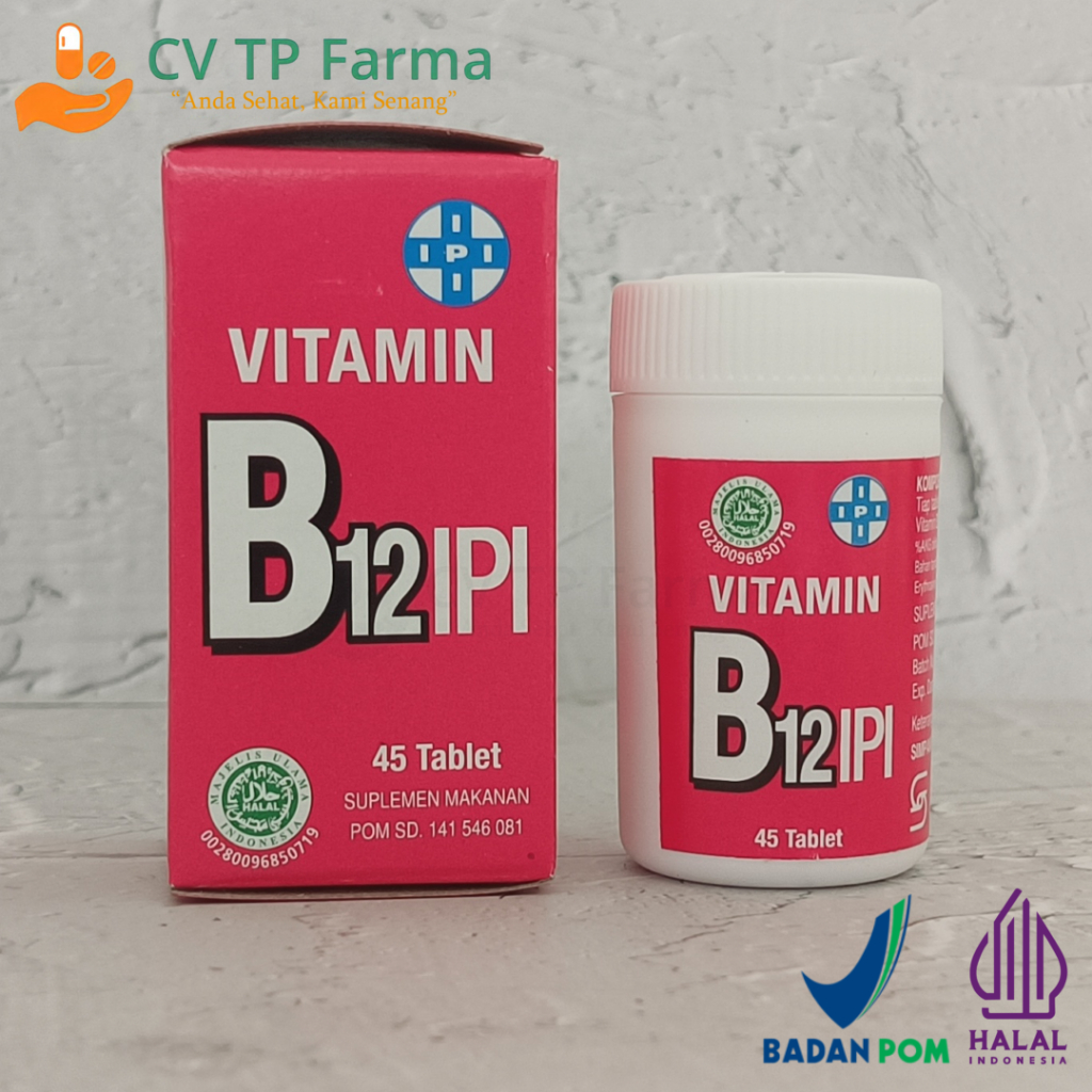 Jual VITAMIN B12 IPI 50 MG BOTOL 45 TABLET | ASUPAN VITAMIN B12 HARIAN ...