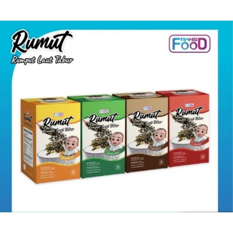 Jual Rumut Tabur by Rans (Cemilan Rumput Laut) 1box isi 12pcs | Shopee ...