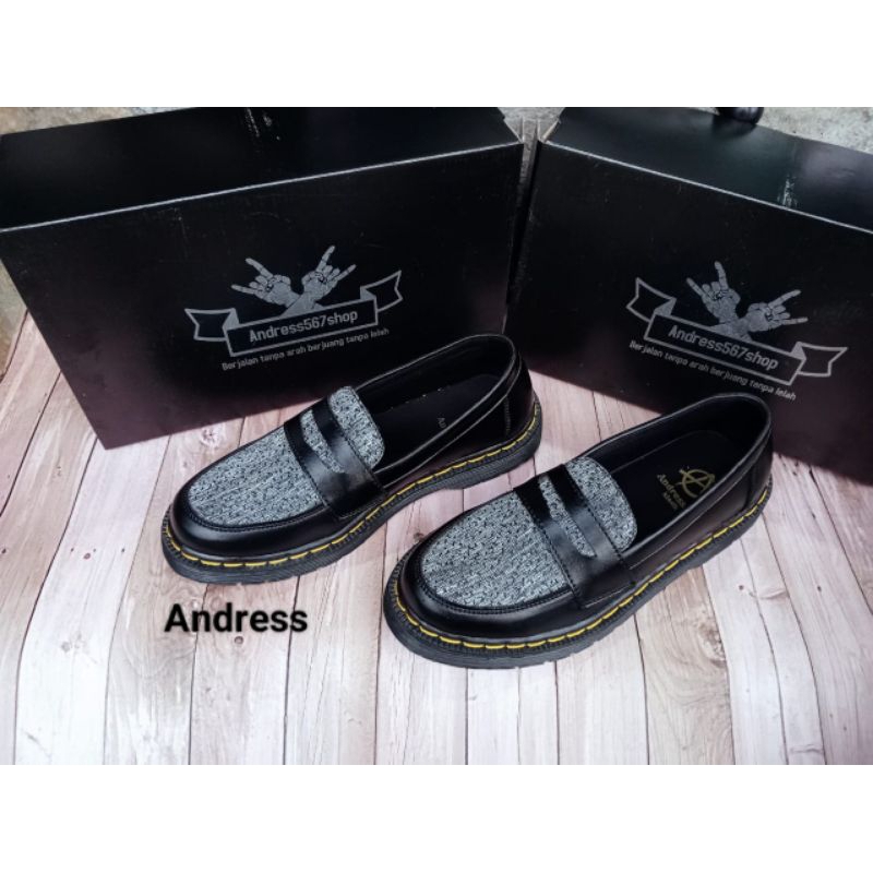 Jual Andres zp Sepatu Formal pria casual slip on Free box kerja kantor ...