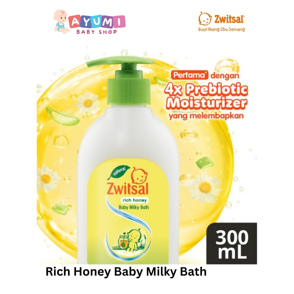 Zwitsal Baby Milky Bath Rich Honey 300ml