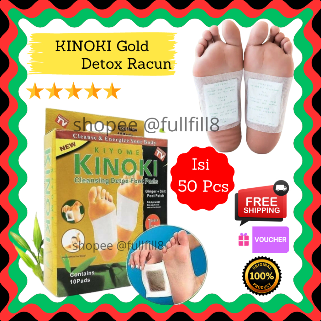 Jual Kinoki Detox Gold Jahe Alami Koyo Kaki 5 Box Isi 50 Pcs Detox