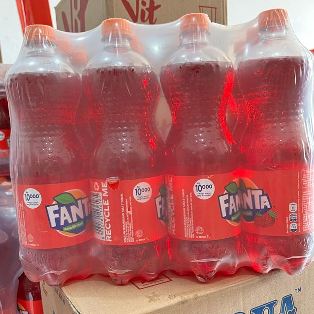 Jual FANTA STRAWBERRY 1 LITER (1L x 12 Botol) | Shopee Indonesia