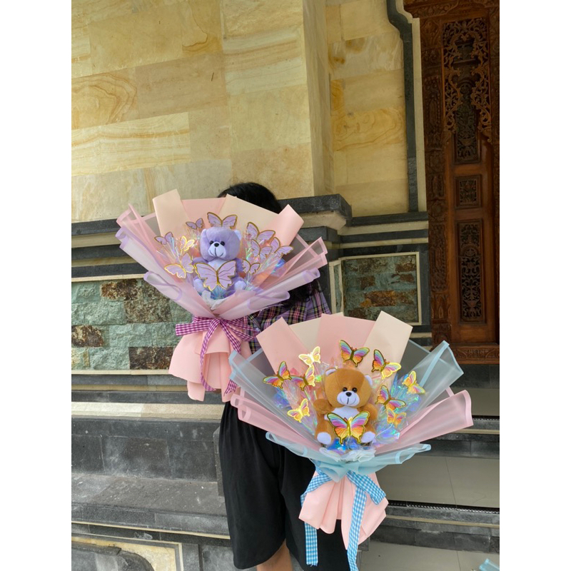 Jual BACA DEKRIPSI !! BUKET BONEKA BUTTERFLY BALI SIAP KIRIM GRADUATION ...