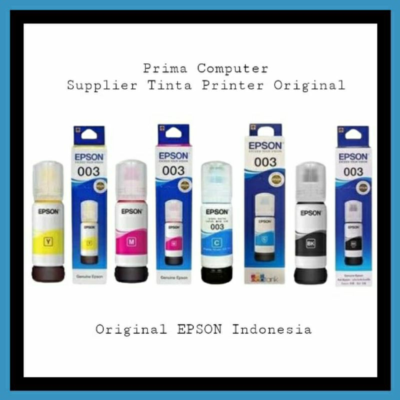 Jual Tinta Epson 003 Black Colour Original 1set Printer Epson L1110 L3100 L3101 L3110 L3116 9385