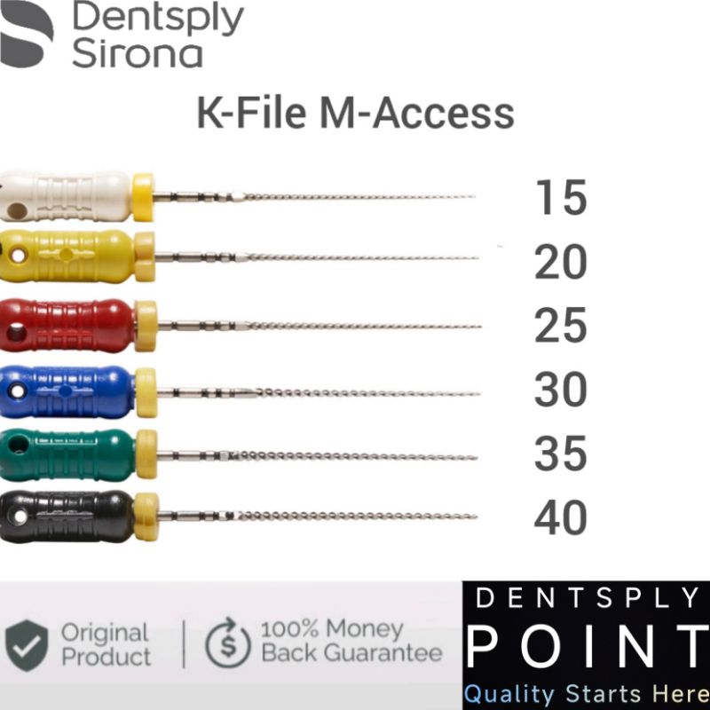 Jual ORIGINAL Dentsply K File M Access 6 8 10 15-40 15 20 25 30 35 40 k ...