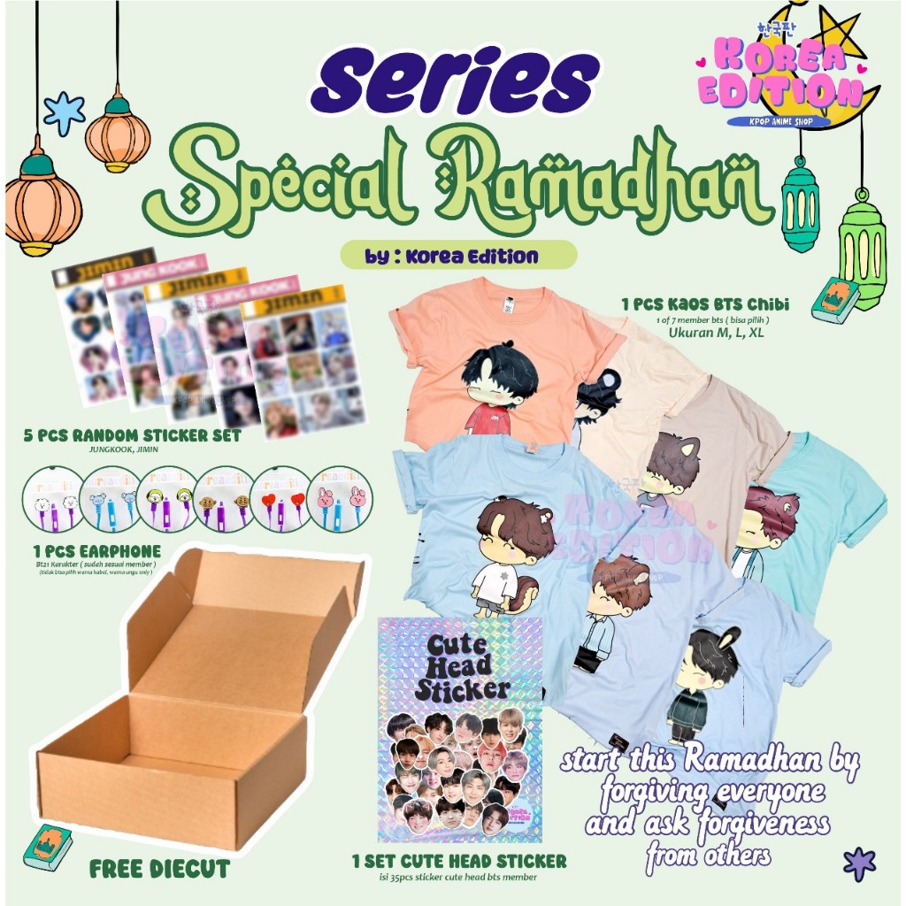 Jual Hampers Series Special Ramadhan BTS Kpop Gift Box Set Jungkook ...