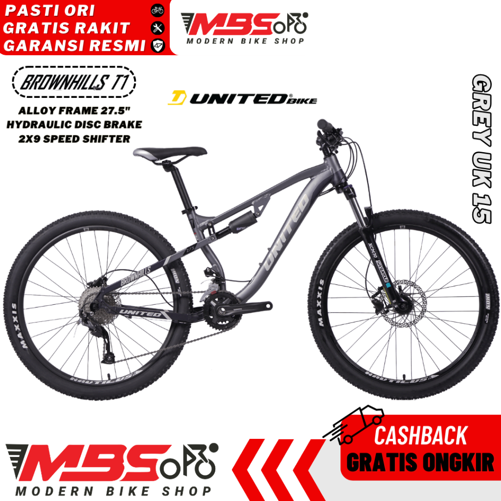 Jual United Brownhills T Alloy Inch Mtb Sepeda Gunung Dewasa Full