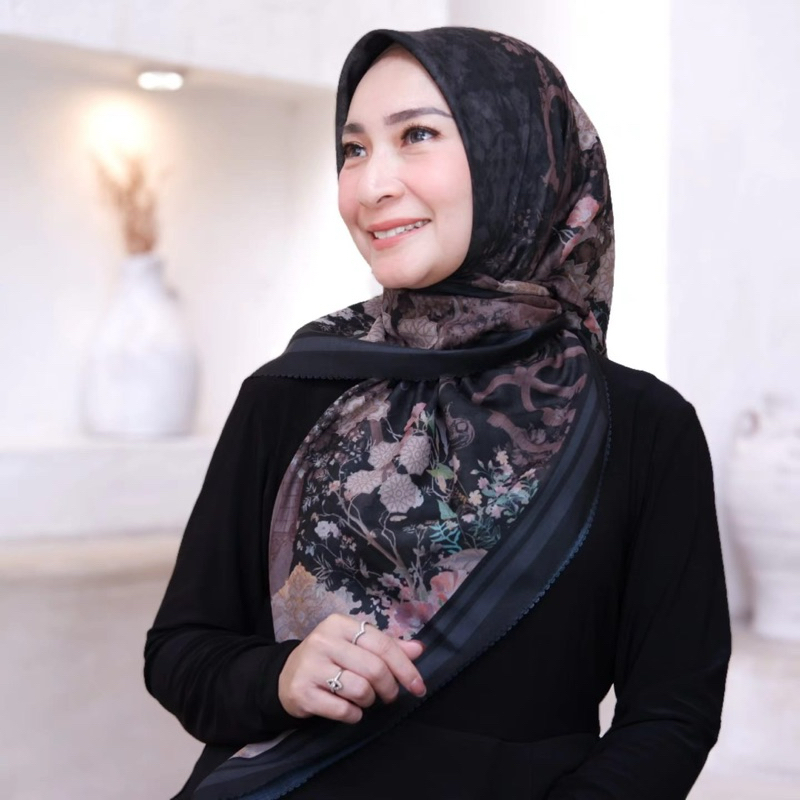 Jual ARABIAN SERIES HIJAB PRINTING PREMIUM BLACK | Shopee Indonesia