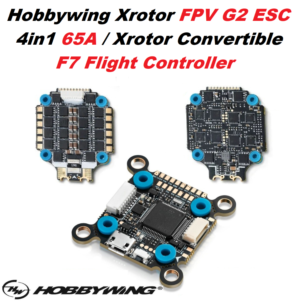 Jual Hobbywing XRotor FPV G2 ESC 4in1 65A 3-6s BLHeli_32 128K PWM 3-6S ...