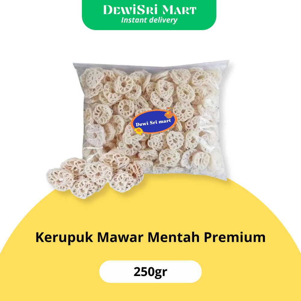 Jual Kerupuk Seblak Ikan Mawar Rantai 200gr Mentah Super Premium Dewi