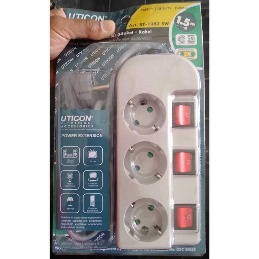 Jual GM Terminal Uticon 3 Lubang Arde Switch Satu-Satu | Shopee Indonesia