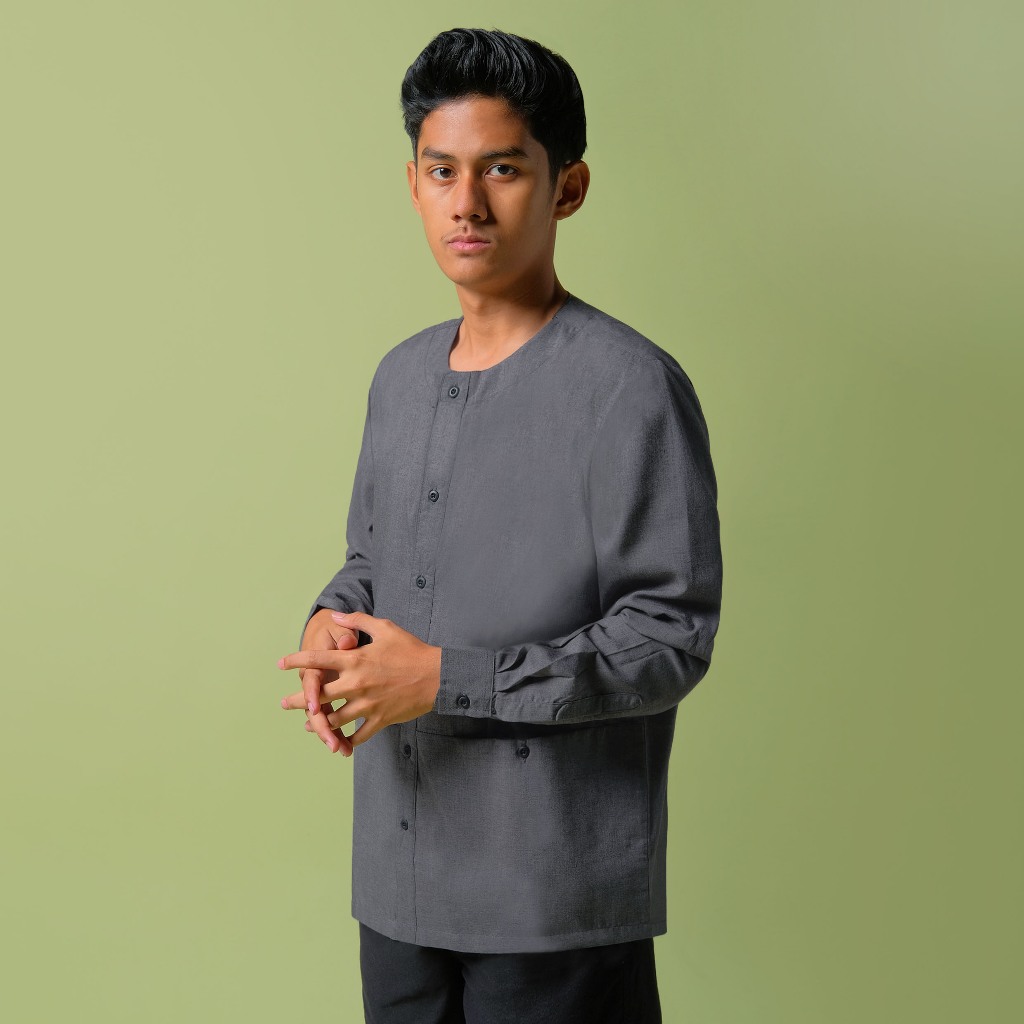 Jual ORCA Kemeja Panjang Kemeja Koko Talha Versatile Shirt, Grey ...