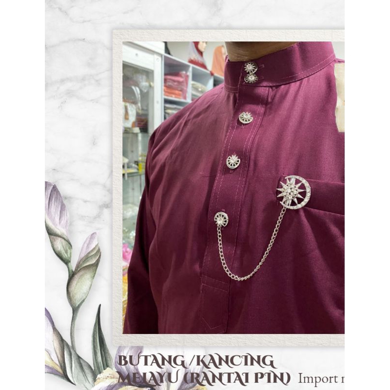 Jual BUTANG/KANCING RANTAI BAJU PRIA DEWASA/IMPORT/AKAD/TUNANG/PESTA ...