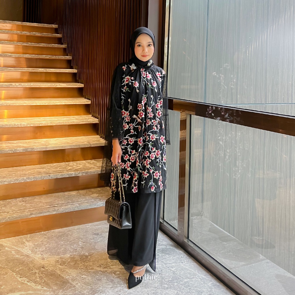 Jual PUTHIC - VERDA TUNIK - OUTER PANJANG LUARAN - LACE - TILE DOTY ...