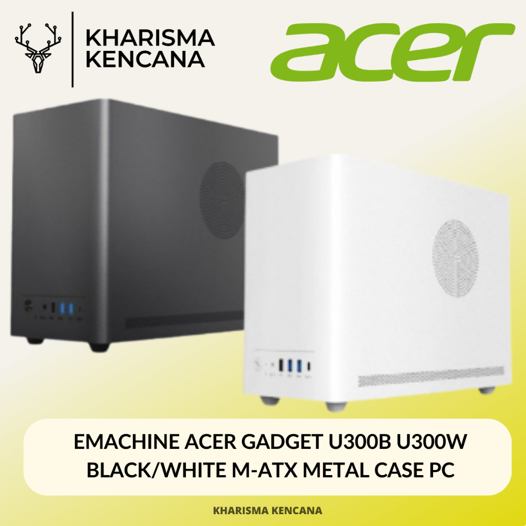 Jual EMACHINE ACER GADGET U300B U300W BLACK/WHITE M-ATX METAL CASE PC ...