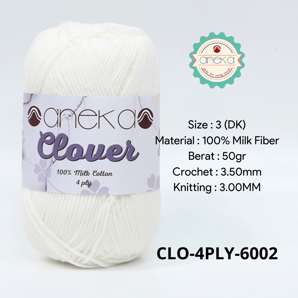 Jual Katalog Benang Rajut Clover Katun Susu Ply Milk Fiber