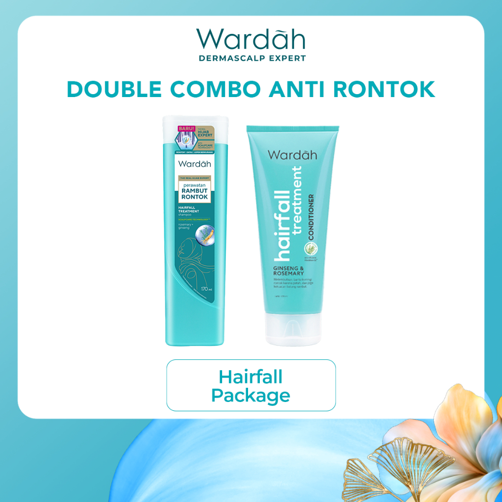 Jual Wardah Nature Daily Paket Anti Hairfall Treatment Shampoo 170 ml