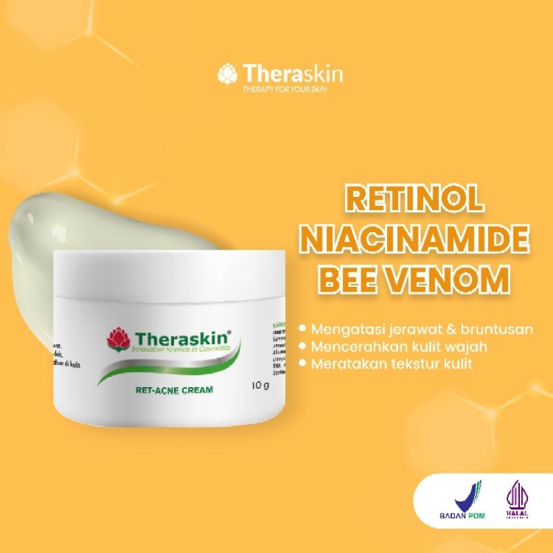 Jual Theraskin Ret Acne G Krim Malam Dengan Retinol Dan Niacinamide Untuk Jerawat Dan