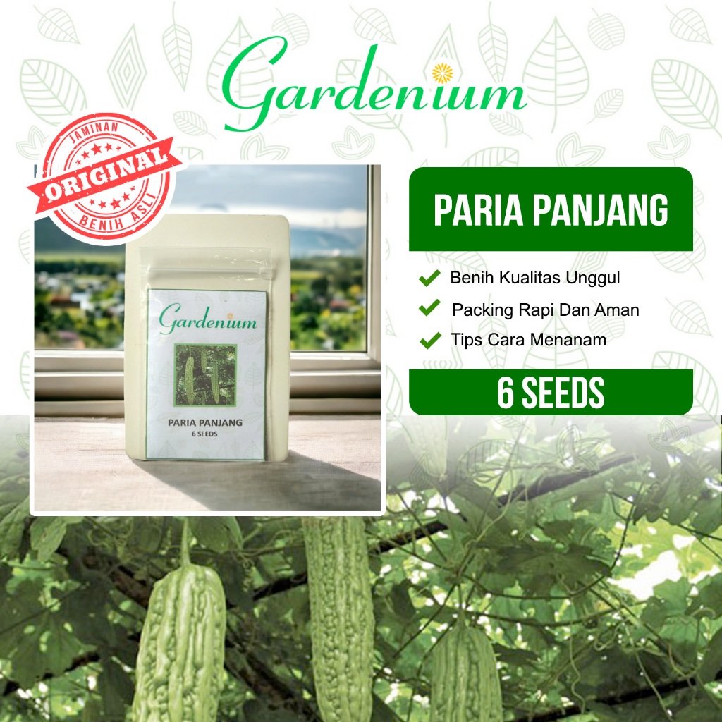 GARDENIUM Benih Pare Paria Panjang Sayuran Unggul