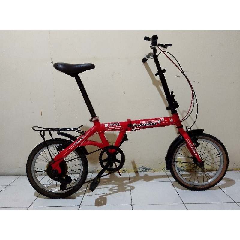 Jual SEPEDA LIPAT DOESBIKE ROTEX UK 16 INCH SPEED 6 SIAP PAKAI | Shopee ...