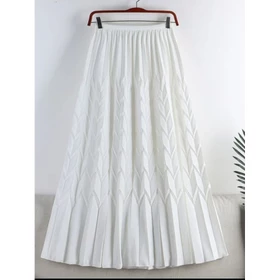 Rok Plisket Daun Padi Maxi Rok Plisket Premium Rok Plisket Nyaman Rok Plisket Panjang Hitam