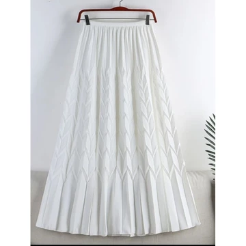 Rok Plisket Daun Padi Maxi Rok Plisket Premium Rok Plisket Nyaman Rok Plisket Panjang Hitam