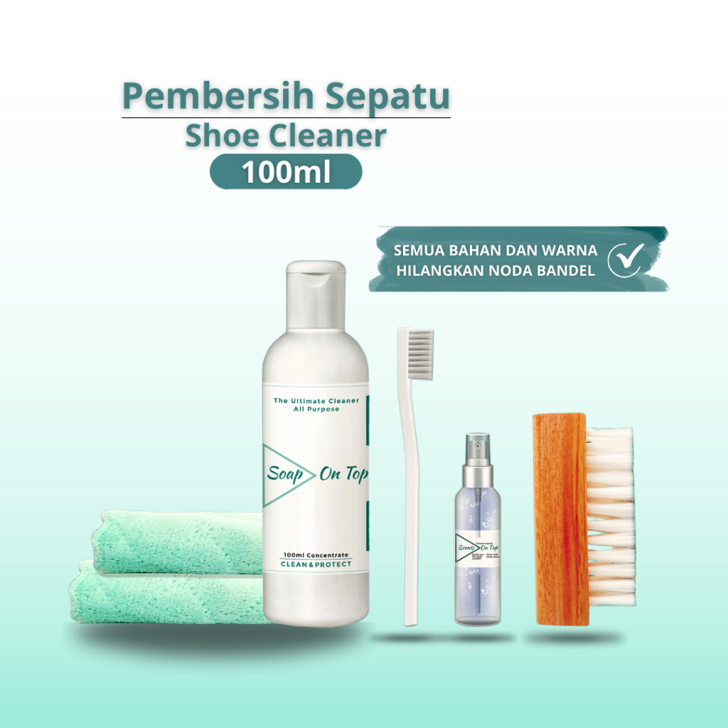Jual Pembersih Sepatu Shoes On Top Kit 100ml - Cleaner Semua Bahan ...