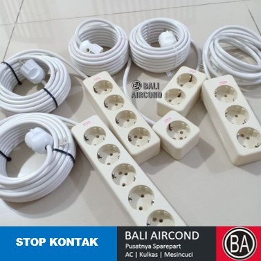 Jual Cable Extention Colokan Stop Kontak 1 2 3 4 5 Lubang Kabel 3m 5m ...