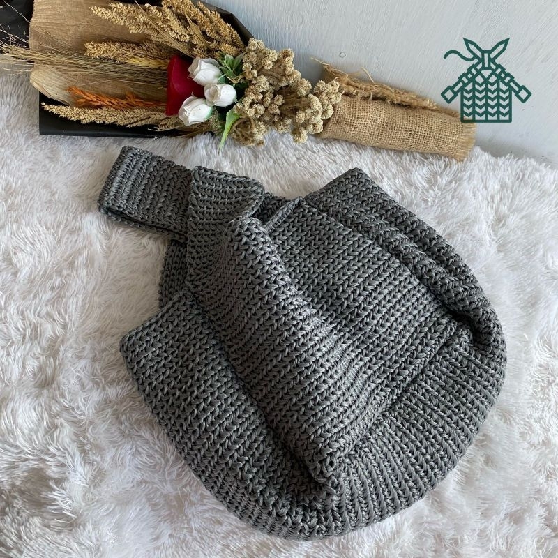 Jual tas hamper knot bag rajut / tas rajut unik ala jepang | Shopee