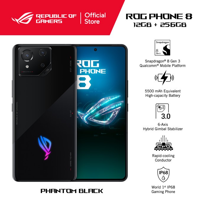 Asus ROG Phone 8 Pro AI2401 Dual Sim 16GB RAM 512GB 5G 黒 ...