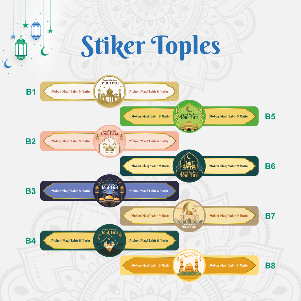 Jual STIKER TOPLES | STIKER HAMPERS ROTI KUE KERING | LEBARAN IDUL ...