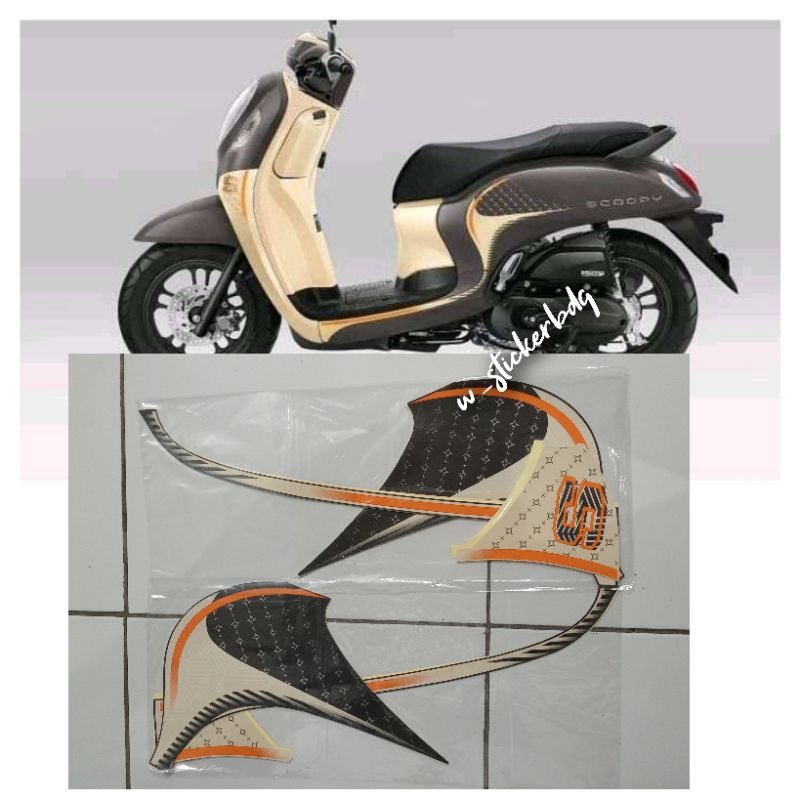 Jual Striping Lis Honda Scoopy Fashion 2024 Coklat Brown | Shopee Indonesia