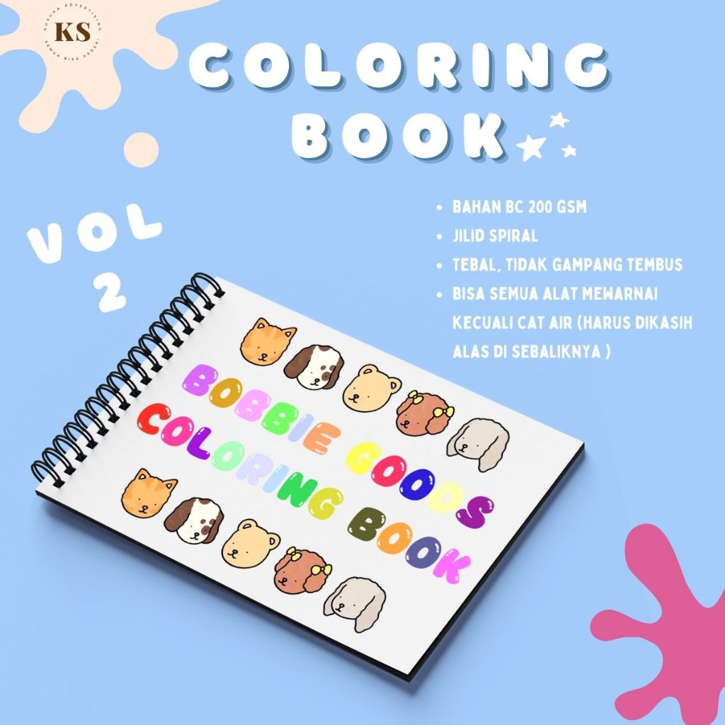 Jual Bobbie's Goods Vol.2 Coloring Book Buku Mewarnai Anak Remaja