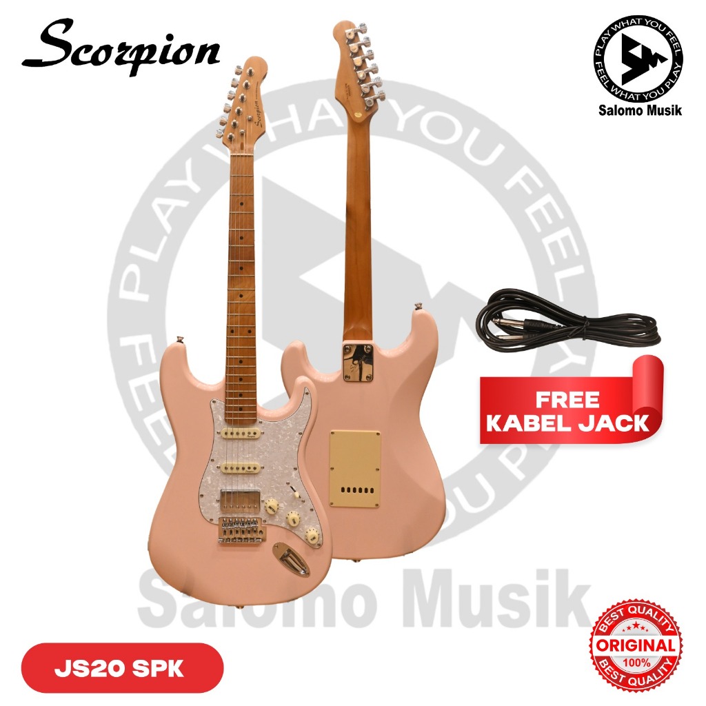 Jual Gitar Elektrik Scorpion JS20 Strat Style Roasted Maple Series SSH ...