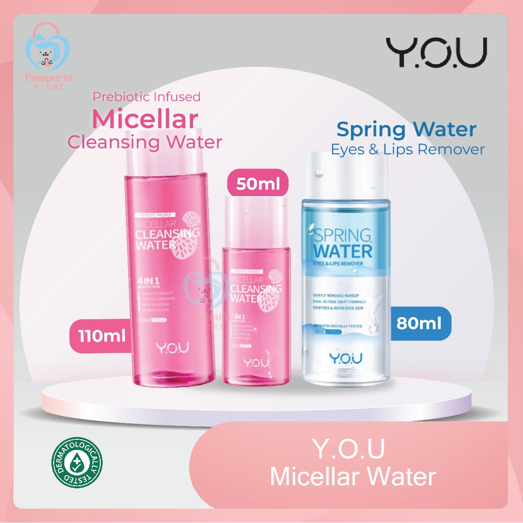 Jual YOU Prebiotic Infused Micellar Cleansing Water 110ml 50ml / YOU ...