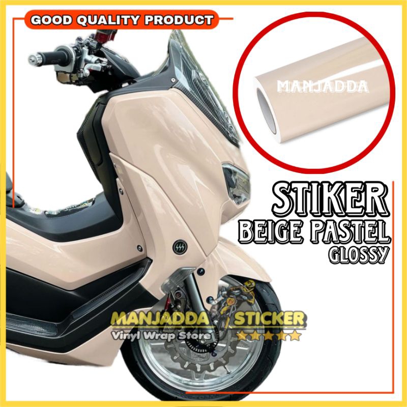 Jual Skotlet Warna Beige Pastel Glossy Sticker Scotlite Cream Stiker