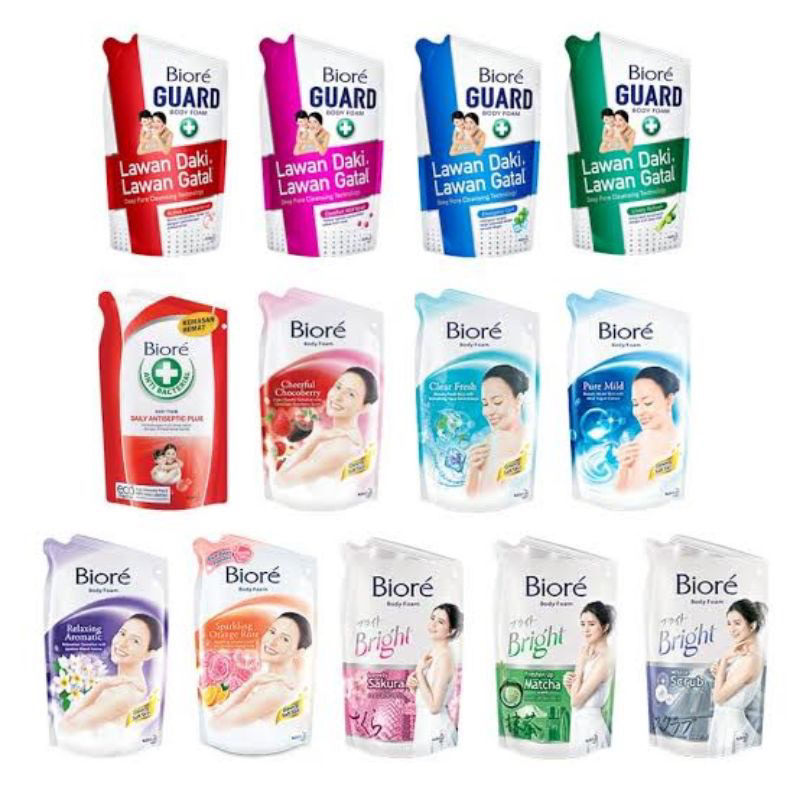 Jual BIORE BODY FOAM (sabun mandi) REFILL, BOTOL SERIES | Shopee Indonesia