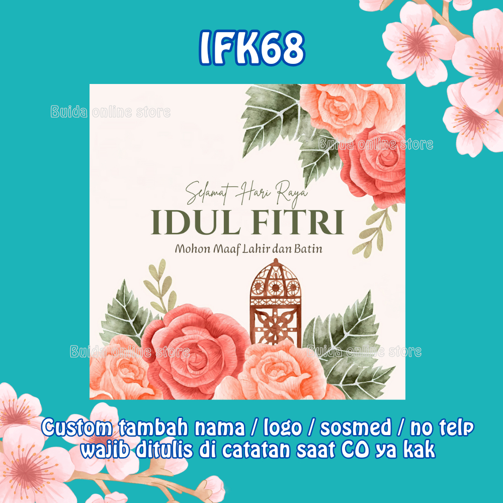 Jual Kartu Ucapan / Stiker Selamat Hari Raya Idul Fitri Label Kemasan ...