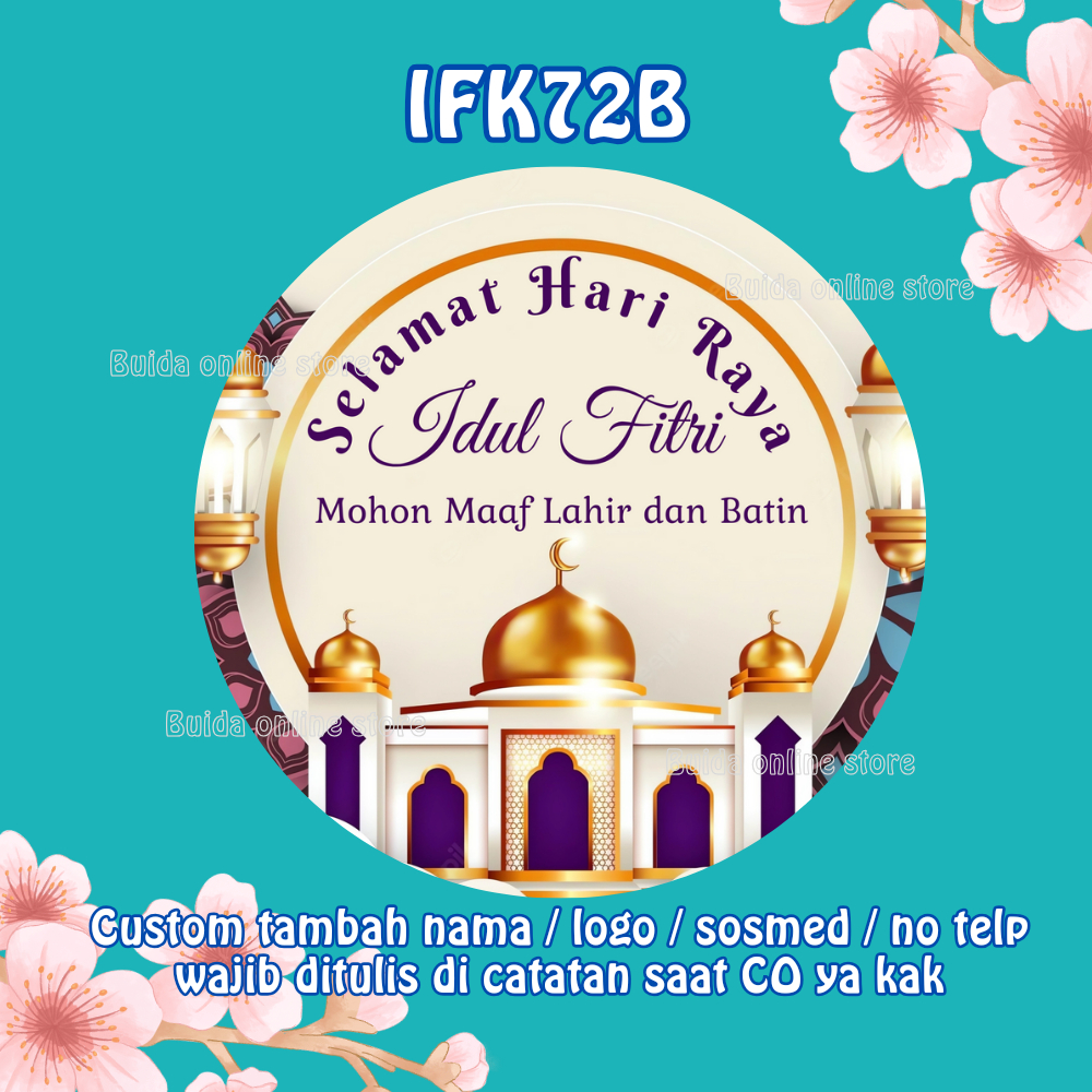 Jual Stiker / Hangtag / Kartu Ucapan Selamat Hari Raya Idul Fitri Mohon ...