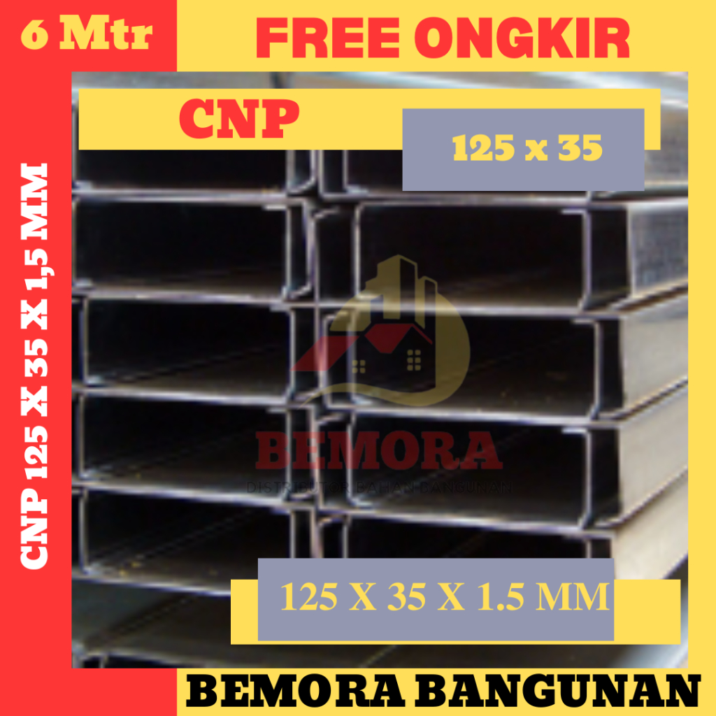 Jual cnp 125x35x1,5 mm panjang 6 meter (Harga Grosir & Free Ongkir ...