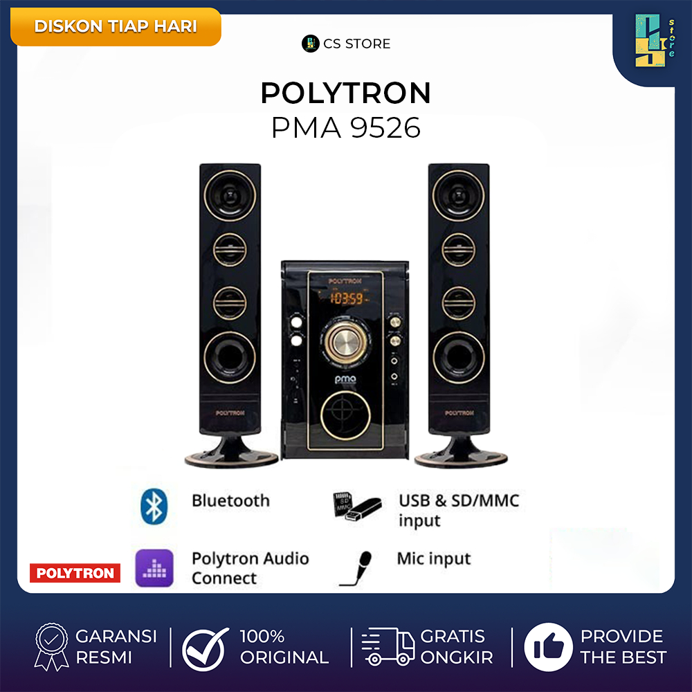 Jual POLYTRON Multimedia Speaker PMA 9526 /B | Speaker Polytron Pma ...